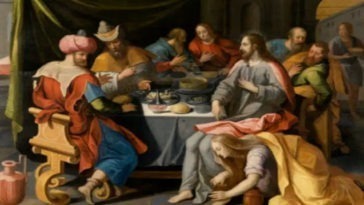 Maria unge os pés de Jesus